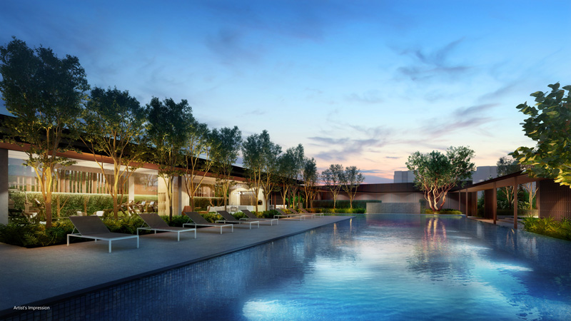 Sky Eden at Bedok - Clubhouse Pool View