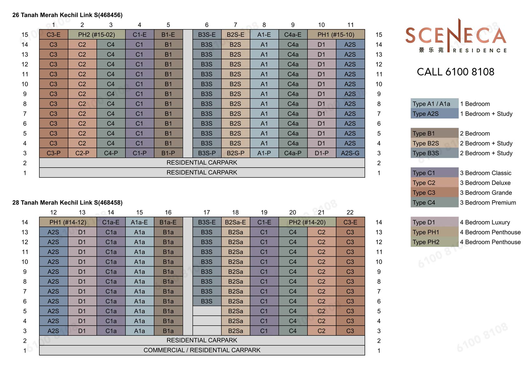 Sceneca-Residence-Unit-Elevation-Chart