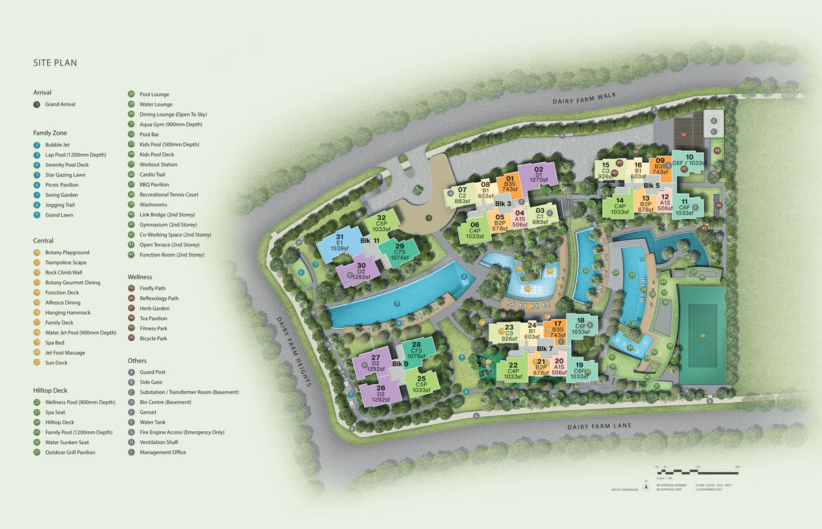 The Botany at Dairy Farm Site Plan
