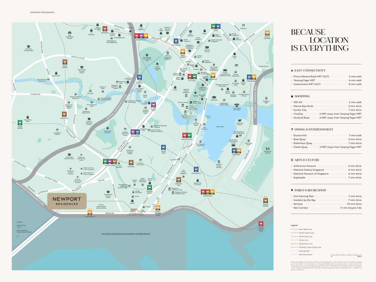 Newport Residences Location Map