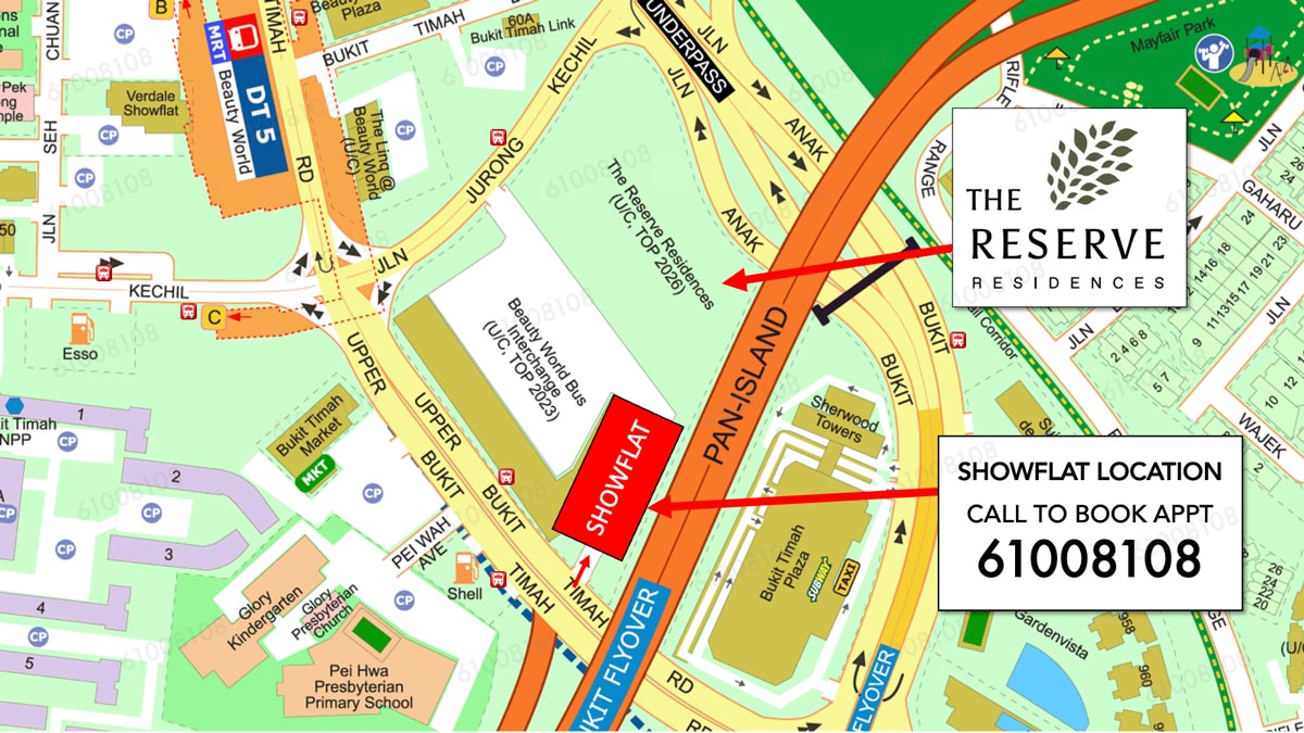 The Reserve Residences Showflat Location